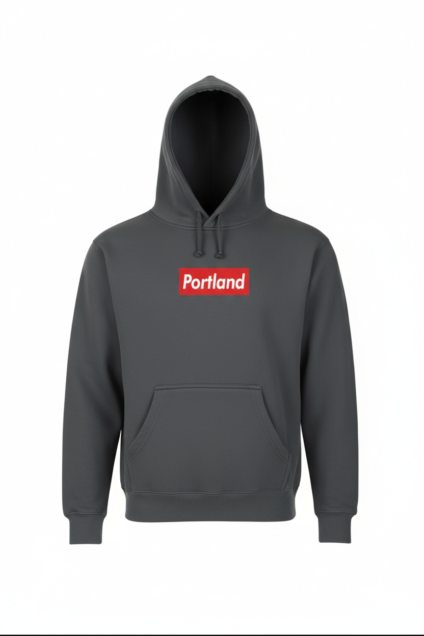 Portland Block Logo Hoodie~Space Grey