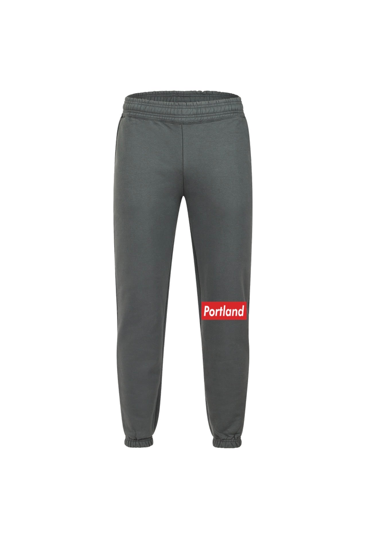 Portland Block Logo~Adult Premium 12oz Sweatpants~Space Grey